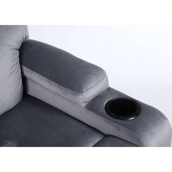 Πολυθρόνα Ανακλινόμενη RANA Γκρι Βελούδο 80x95x103cm Πολυθρόνα Ανακλινόμενη RANA Γκρι Βελούδο 80x95x103cm