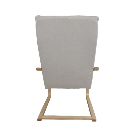 Πολυθρόνα NORDVIK Μπεζ/Φυσικό Ύφασμα/Ξύλο 60x71x105cm Πολυθρόνα NORDVIK Μπεζ/Φυσικό Ύφασμα/Ξύλο 60x71x105cm