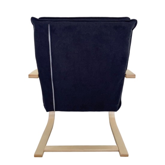 Πολυθρόνα VESNA Μαύρο/Φυσικό Ύφασμα/Ξύλο 67x78x92cm Πολυθρόνα VESNA Μαύρο/Φυσικό Ύφασμα/Ξύλο 67x78x92cm