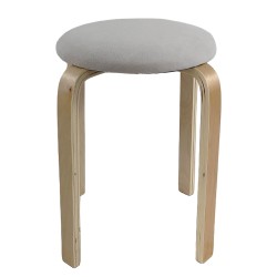 Σκαμπό  MILOA Mπεζ/Φυσικό Ύφασμα/Ξύλο 42x42x45cm Σκαμπό  MILOA Mπεζ/Φυσικό Ύφασμα/Ξύλο 42x42x45cm