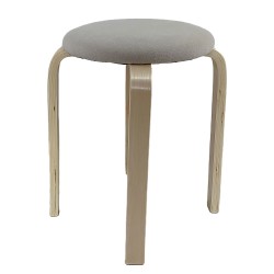 Σκαμπό  MILOA Mπεζ/Φυσικό Ύφασμα/Ξύλο 42x42x45cm Σκαμπό  MILOA Mπεζ/Φυσικό Ύφασμα/Ξύλο 42x42x45cm