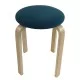 Σκαμπό  MILOA Μπλε/Φυσικό Ύφασμα/Ξύλο 42x42x45cm