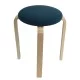 Σκαμπό  MILOA Μπλε/Φυσικό Ύφασμα/Ξύλο 42x42x45cm