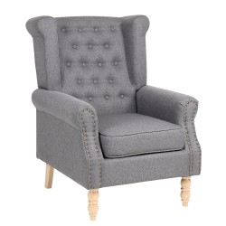 Πολυθρόνα  OTTAVIA Σκούρο Γκρι Ύφασμα 77x80x106cm