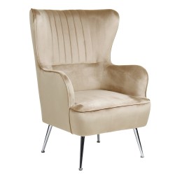 Πολυθρόνα  VITTORIA Καφέ Βελούδο 76x79x101cm