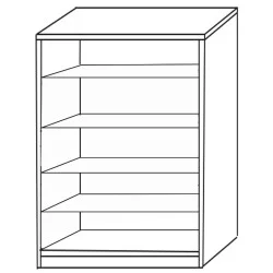 Παπουτσοθήκη  KOKUTAN Φυσικό Χρώμα 80x33x120cm