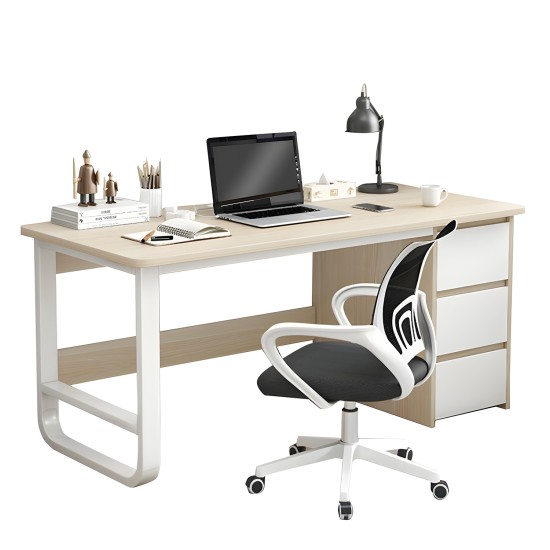 Γραφείο MERGELLUS Sonoma/Λευκό MDF/Μέταλλο 120x50x74cm Γραφείο MERGELLUS Sonoma/Λευκό MDF/Μέταλλο 120x50x74cm