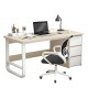 Γραφείο MERGELLUS Sonoma/Λευκό MDF/Μέταλλο 120x50x74cm Γραφείο MERGELLUS Sonoma/Λευκό MDF/Μέταλλο 120x50x74cm