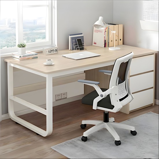 Γραφείο MERGELLUS Sonoma/Λευκό MDF/Μέταλλο 120x50x74cm Γραφείο MERGELLUS Sonoma/Λευκό MDF/Μέταλλο 120x50x74cm