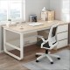 Γραφείο MERGELLUS Sonoma/Λευκό MDF/Μέταλλο 120x50x74cm Γραφείο MERGELLUS Sonoma/Λευκό MDF/Μέταλλο 120x50x74cm