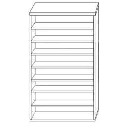 Παπουτσοθήκη  OLIVIA Φυσικό Μοριοσανίδα/Μελαμίνη 60x32x180cm