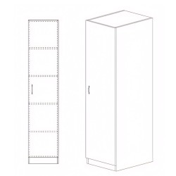 Ντουλάπα  MARGRETE Γκρι Μοριοσανίδα 48x40x180cm