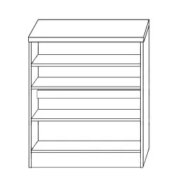 Παπουτσοθήκη  HANNAH Φυσικό Μοριοσανίδα/Μελαμίνη 60x33x80cm