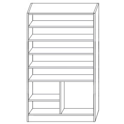 Παπουτσοθήκη  BENTHE Φυσικό Μοριοσανίδα/Μελαμίνη 60x40x180cm