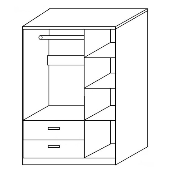 Ντουλάπα  TUBEROSA Λευκό Μοριοσανίδα 120x50x180cm