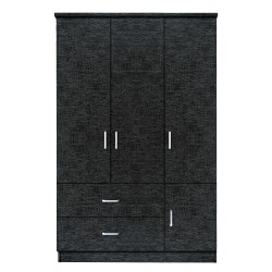 Ντουλάπα  TUBEROSA Μαύρο Μοριοσανίδα 120x50x180cm Ντουλάπα  TUBEROSA Μαύρο Μοριοσανίδα 120x50x180cm