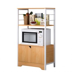 Ραφιέρα Κουζίνας  GORAL Δρυς/Λευκό MDF/Μέταλλο 60x30x95cm Ραφιέρα Κουζίνας  GORAL Δρυς/Λευκό MDF/Μέταλλο 60x30x95cm