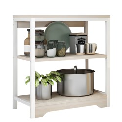 Ραφιέρα Κουζίνας  OTTER Maple/Λευκό MDF/Μέταλλο 60x30x66cm Ραφιέρα Κουζίνας  OTTER Maple/Λευκό MDF/Μέταλλο 60x30x66cm