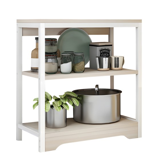 Ραφιέρα Κουζίνας OTTER Maple/Λευκό MDF/Μέταλλο 60x30x66cm Ραφιέρα Κουζίνας OTTER Maple/Λευκό MDF/Μέταλλο 60x30x66cm