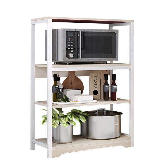 Ραφιέρα Κουζίνας WALRUS Maple/Λευκό MDF/Μέταλλο 60x30x100cm Ραφιέρα Κουζίνας WALRUS Maple/Λευκό MDF/Μέταλλο 60x30x100cm