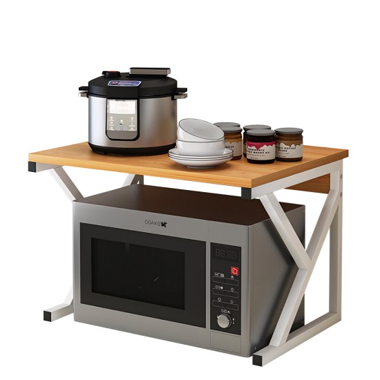 Ραφιέρα Κουζίνας BEAVER Δρυς/Λευκό MDF/Μέταλλο 54x35x34cm Ραφιέρα Κουζίνας BEAVER Δρυς/Λευκό MDF/Μέταλλο 54x35x34cm