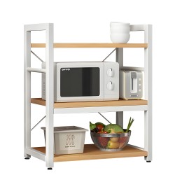 Ραφιέρα Κουζίνας  FOX Φυσικό/Λευκό MDF/Μέταλλο 60x36x78cm Ραφιέρα Κουζίνας  FOX Φυσικό/Λευκό MDF/Μέταλλο 60x36x78cm