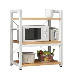 Ραφιέρα Κουζίνας  FOX Φυσικό/Λευκό MDF/Μέταλλο 60x36x78cm