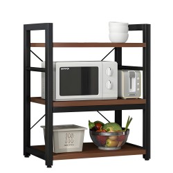 Ραφιέρα Κουζίνας  FOX Καφέ Σκούρο/Μαύρο MDF/Μέταλλο 60x36x78cm Ραφιέρα Κουζίνας  FOX Καφέ Σκούρο/Μαύρο MDF/Μέταλλο 60x36x78cm