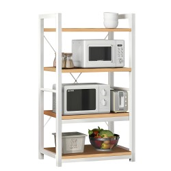 Ραφιέρα Κουζίνας  WOLVERINE Φυσικό/Λευκό MDF/Μέταλλο 60x36x117cm Ραφιέρα Κουζίνας  WOLVERINE Φυσικό/Λευκό MDF/Μέταλλο 60x36x117cm