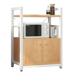 Ραφιέρα Κουζίνας  STOAT Φυσικό/Λευκό MDF/Μέταλλο 60x36x82cm