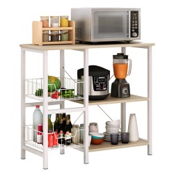 Ραφιέρα Κουζίνας  SEAL Maple/Λευκό MDF/Μέταλλο 80x35x75cm