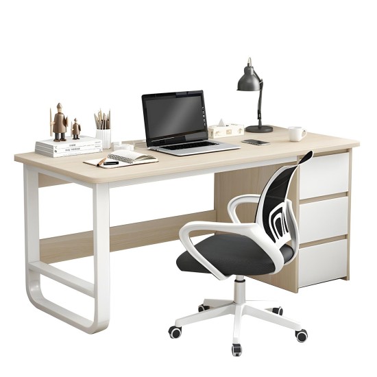 Γραφείο MERGELLUS Φυσικό/Λευκό MDF/Μέταλλο 120x50x74cm Γραφείο MERGELLUS Φυσικό/Λευκό MDF/Μέταλλο 120x50x74cm