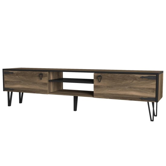 Έπιπλο Τηλεόρασης Thira Σκούρο Καφέ 180x30x49cm Έπιπλο Τηλεόρασης Thira Σκούρο Καφέ 180x30x49cm