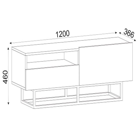 Έπιπλο Τηλεόρασης Ios Φυσικό 120x37x46cm Έπιπλο Τηλεόρασης Ios Φυσικό 120x37x46cm