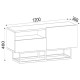 Έπιπλο Τηλεόρασης Ios Φυσικό 120x37x46cm Έπιπλο Τηλεόρασης Ios Φυσικό 120x37x46cm