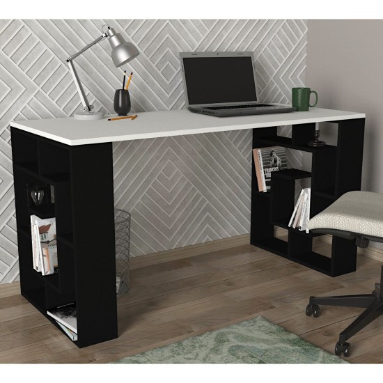 Γραφείο LINE Λευκό/Μαύρο 140x60x74cm Γραφείο LINE Λευκό/Μαύρο 140x60x74cm