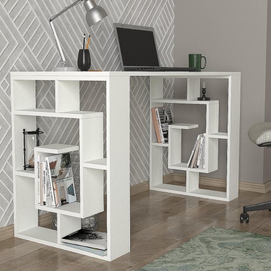 Γραφείο LINE Λευκό Μοριοσανίδα/Μελαμίνη 140x60x74cm Γραφείο LINE Λευκό Μοριοσανίδα/Μελαμίνη 140x60x74cm