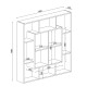 Βιβλιοθήκη NISIROS Cordoba Μοριοσανίδα/Μελαμίνη 136x22x136cm Βιβλιοθήκη NISIROS Cordoba Μοριοσανίδα/Μελαμίνη 136x22x136cm