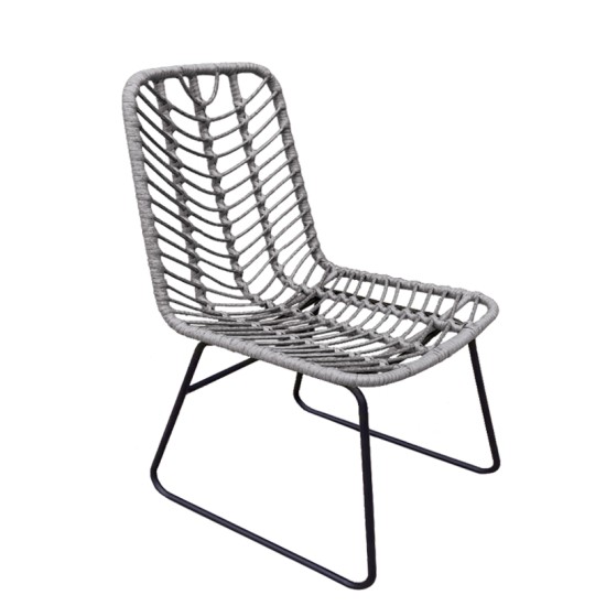 Καρέκλα Κήπου OSASCO Γκρι/Μαύρο Μέταλλο/Rattan 63x47x87cm Καρέκλα Κήπου OSASCO Γκρι/Μαύρο Μέταλλο/Rattan 63x47x87cm
