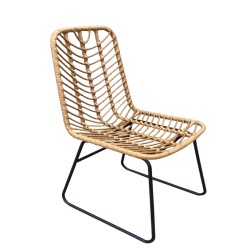 Καρέκλα Κήπου  OSASCO Φυσικό/Μαύρο Μέταλλο/Rattan 63x47x87cm Καρέκλα Κήπου  OSASCO Φυσικό/Μαύρο Μέταλλο/Rattan 63x47x87cm