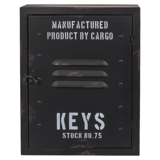 Κλειδοθήκη ‘Cargo’ 8 Θέσεων Μαύρο Μέταλλο 23x9x30cm