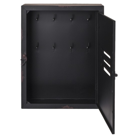 Κλειδοθήκη ‘Cargo’ 8 Θέσεων Μαύρο Μέταλλο 23x9x30cm