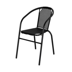 Πολυθρόνα Μεταλλική  Moon Μαύρο 53x58x74cm Πολυθρόνα Μεταλλική  Moon Μαύρο 53x58x74cm