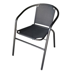 Πολυθρόνα Μεταλλική  Moon Γκρι/Μαύρο 53x58x74cm Πολυθρόνα Μεταλλική  Moon Γκρι/Μαύρο 53x58x74cm