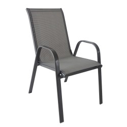 Πολυθρόνα Μεταλλική  Neptune Γκρι 55x75x95cm Πολυθρόνα Μεταλλική  Neptune Γκρι 55x75x95cm