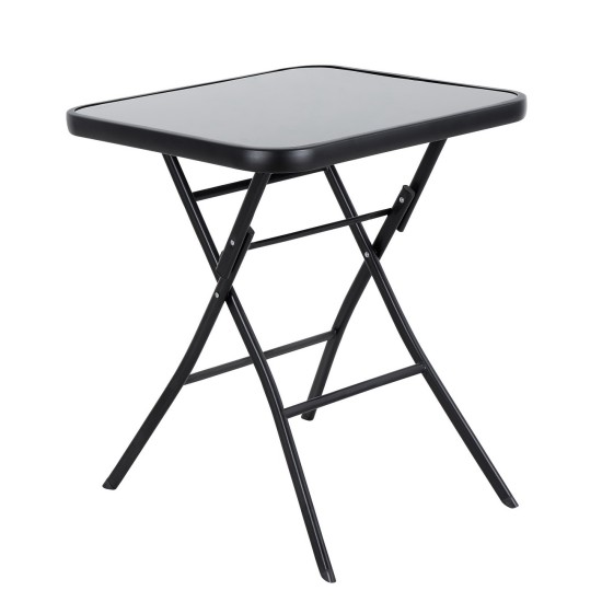 Τραπέζι Μεταλλικό Πτυσσόμενο TAURUS Μαύρο 60x60x70cm Τραπέζι Μεταλλικό Πτυσσόμενο TAURUS Μαύρο 60x60x70cm