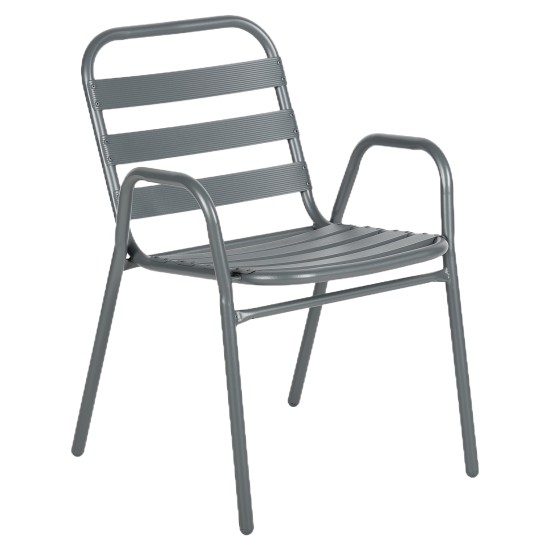 Καρέκλα Κήπου  STELLAR Γκρι Αλουμίνιο 54x58x76cm