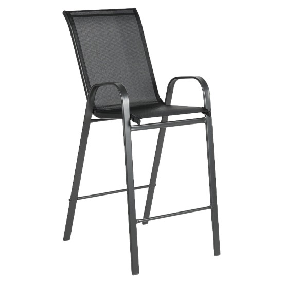 Σκαμπό  NEPTUNE Μαύρο Μέταλλο/Textilene 55x70x124cm