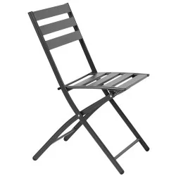 Καρέκλα Πτυσσόμενη  ARIES Μαύρο Μέταλλο 45x58x81cm