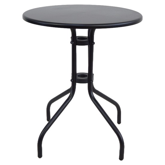 Τραπέζι Κήπου  SOLIS Μαύρο Μέταλλο Φ60x70cm